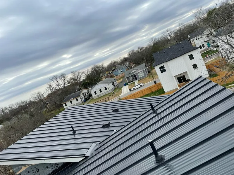 Standing seam metal roof panels with vents for Skylight Repair in Swarthmore